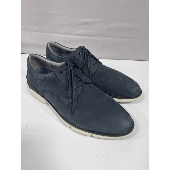 204577 SP50 TANNER PLAIN TOE MEN\'S SHOES SIZE 13 NAVY NUBUCK JOHNSTON & MURPHY main image 5